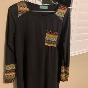 Navy blue long sleeve dress